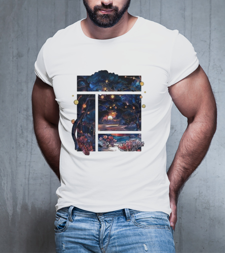 Zedd Automatic Yes Enchanted Forest Sunset Night Sky T-Shirt