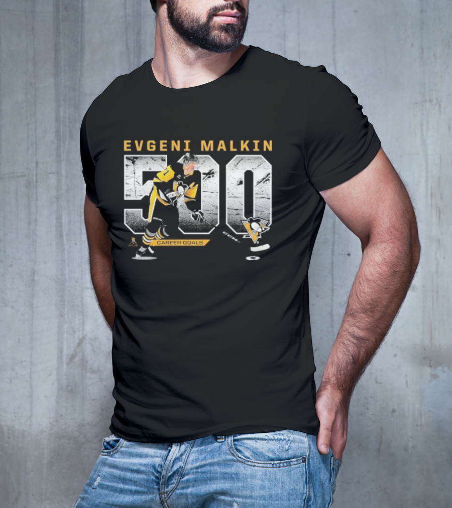 Evgeni Malkin 500 Career Goals Pittsburgh Penguins T-Shirt