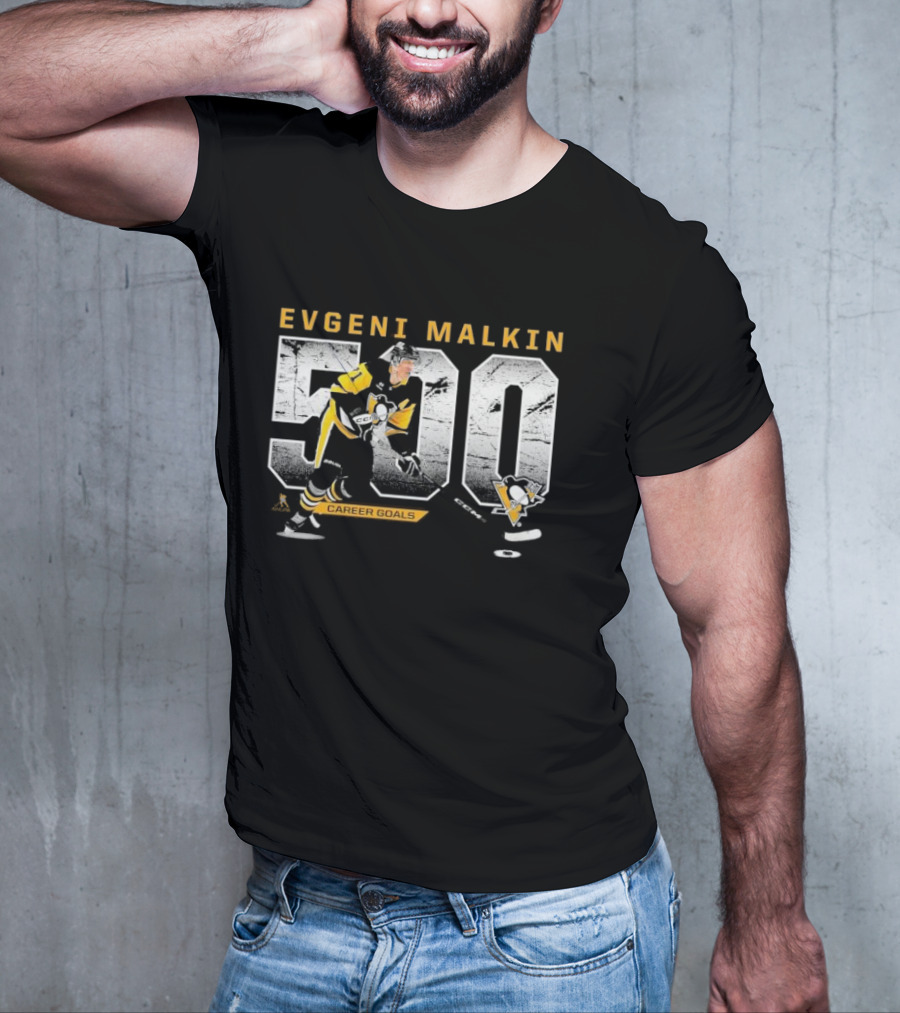 Evgeni Malkin 500 Career Goals Pittsburgh Penguins T-Shirt