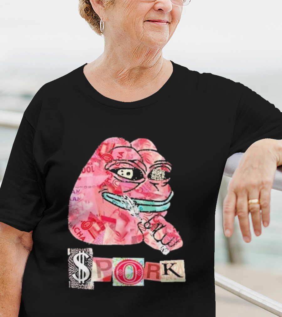 Frog Joseph David Colombo $pork Money Collage T-Shirt