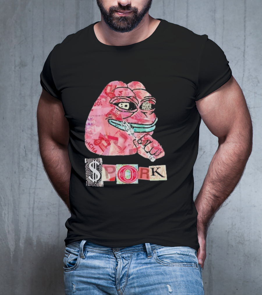 Frog Joseph David Colombo $pork Money Collage T-Shirt