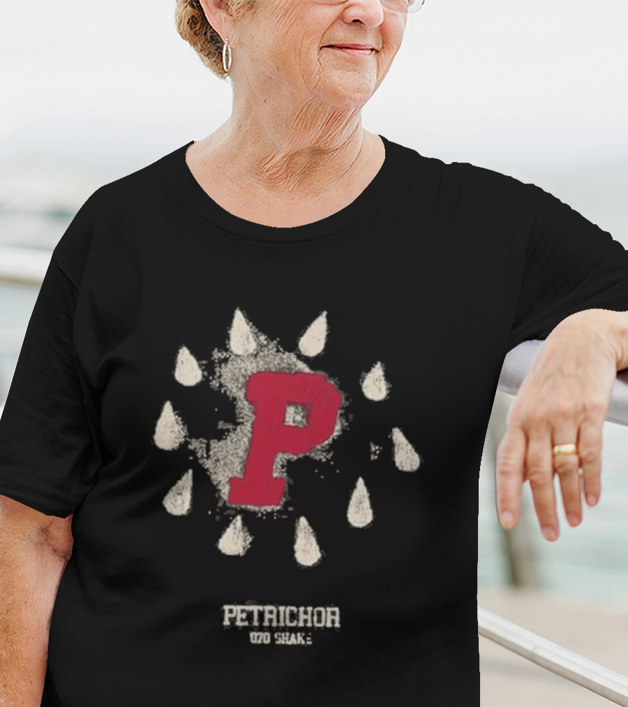 Petrichor 070 Shake Red P Rain Droplets T-Shirt