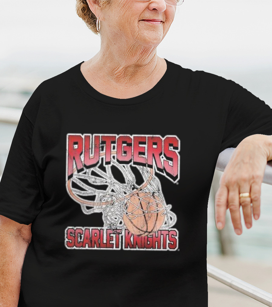 Rutgers Scarlet Knights Basketball Net T-Shirt