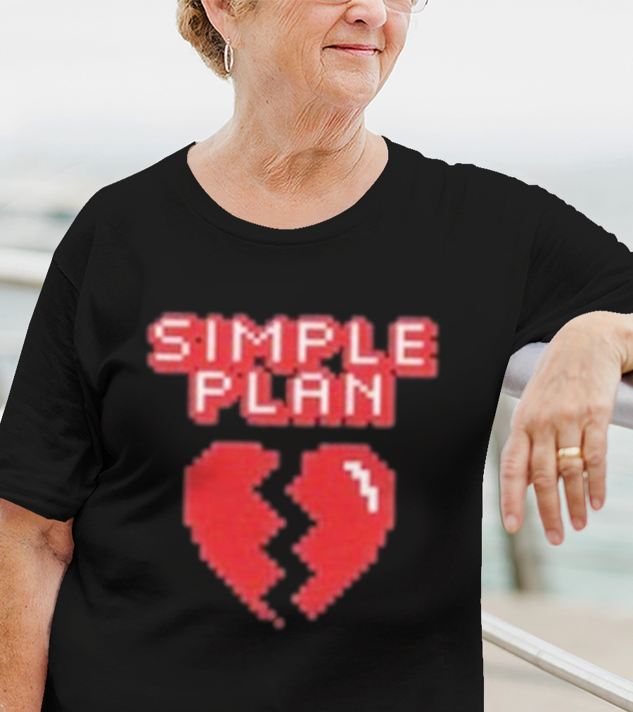Simple Plan Heart Divided In Two T-Shirt