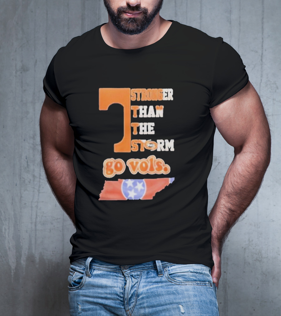 Tennessee Volunteers Stronger Than The Storm Go Vols T-Shirt