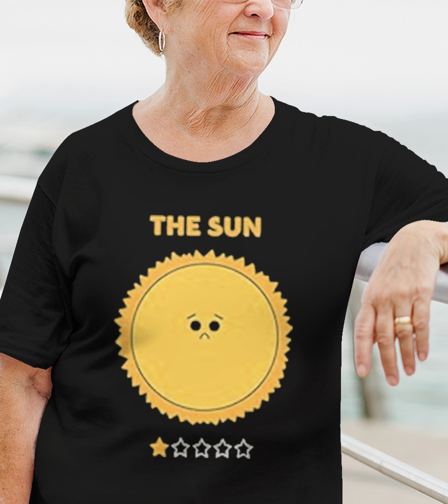The Sun One Star Rating Sad Face T-Shirt