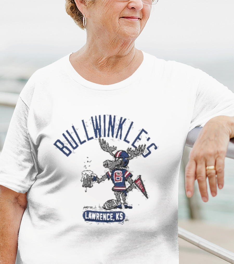Bullwinkle's Moose Bowl Football Lawrence KS Team Spirit T-Shirt