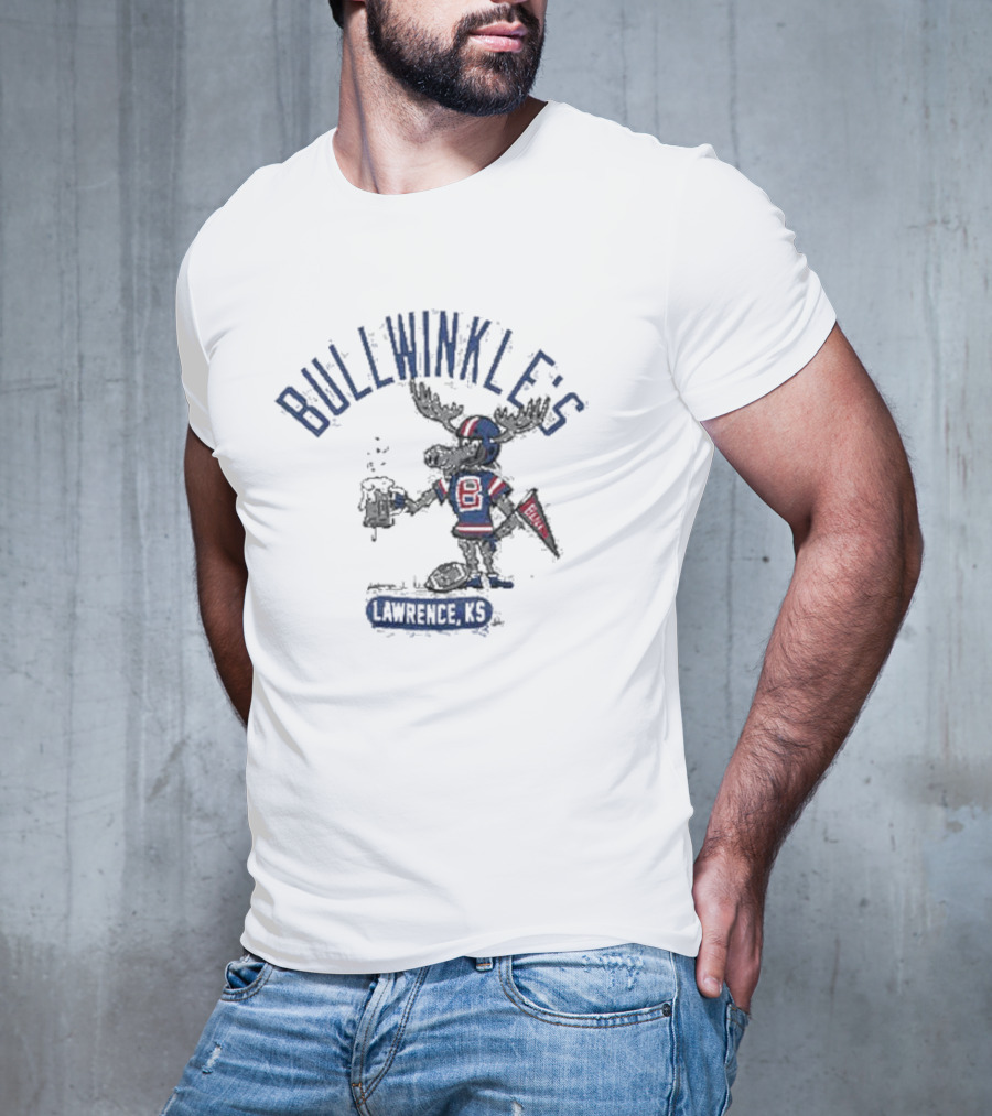 Bullwinkle's Moose Bowl Football Lawrence KS Team Spirit T-Shirt