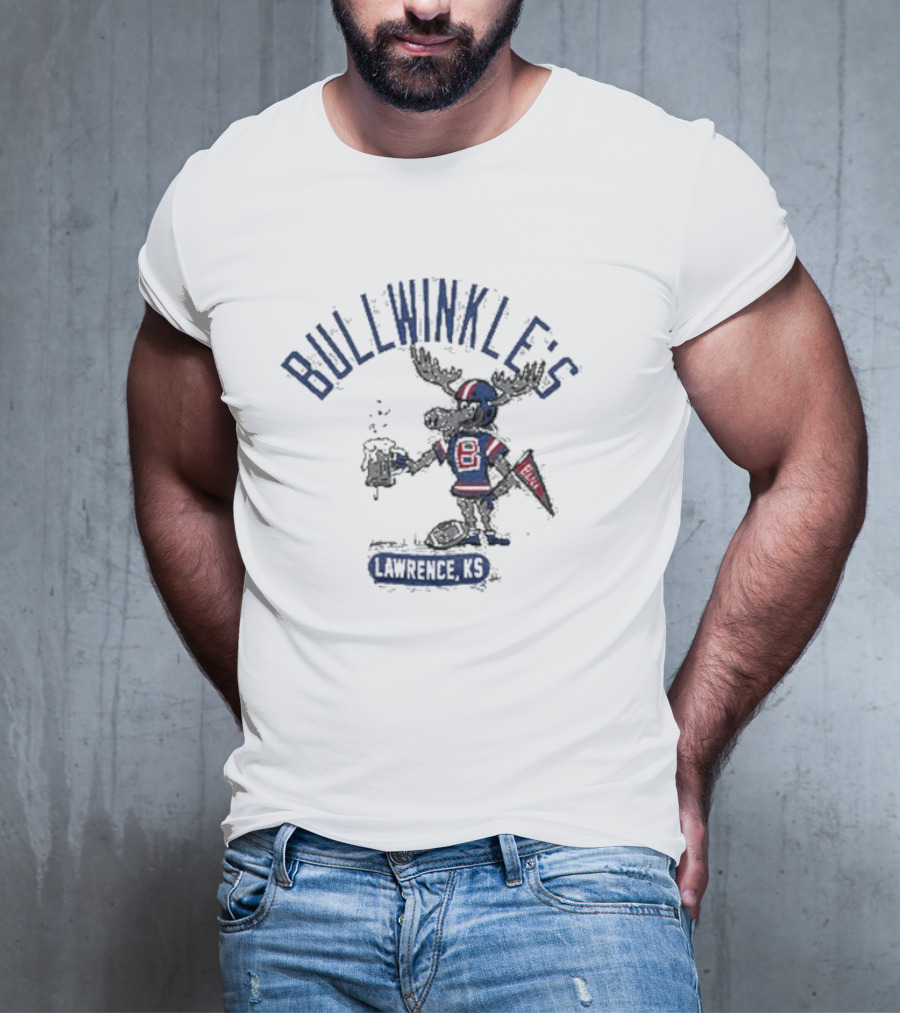 Bullwinkle's Moose Bowl Football Lawrence KS Team Spirit T-Shirt