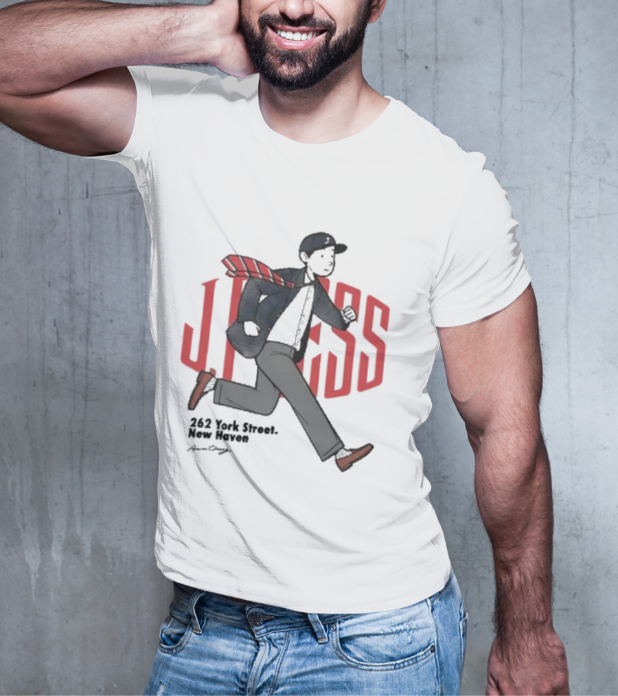 J.Press Boy's 262 York Street New Haven Running Figure T-Shirt