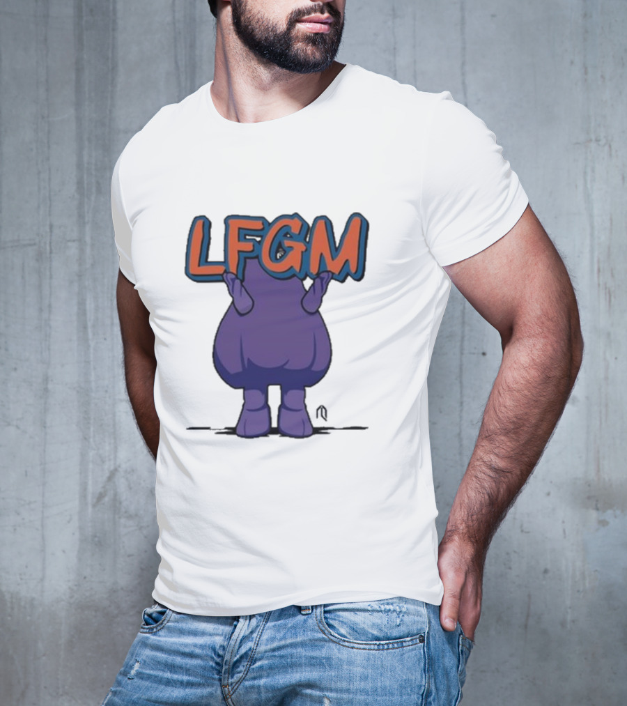 LFGM Monster Grimace New York Mets Sign T-Shirt