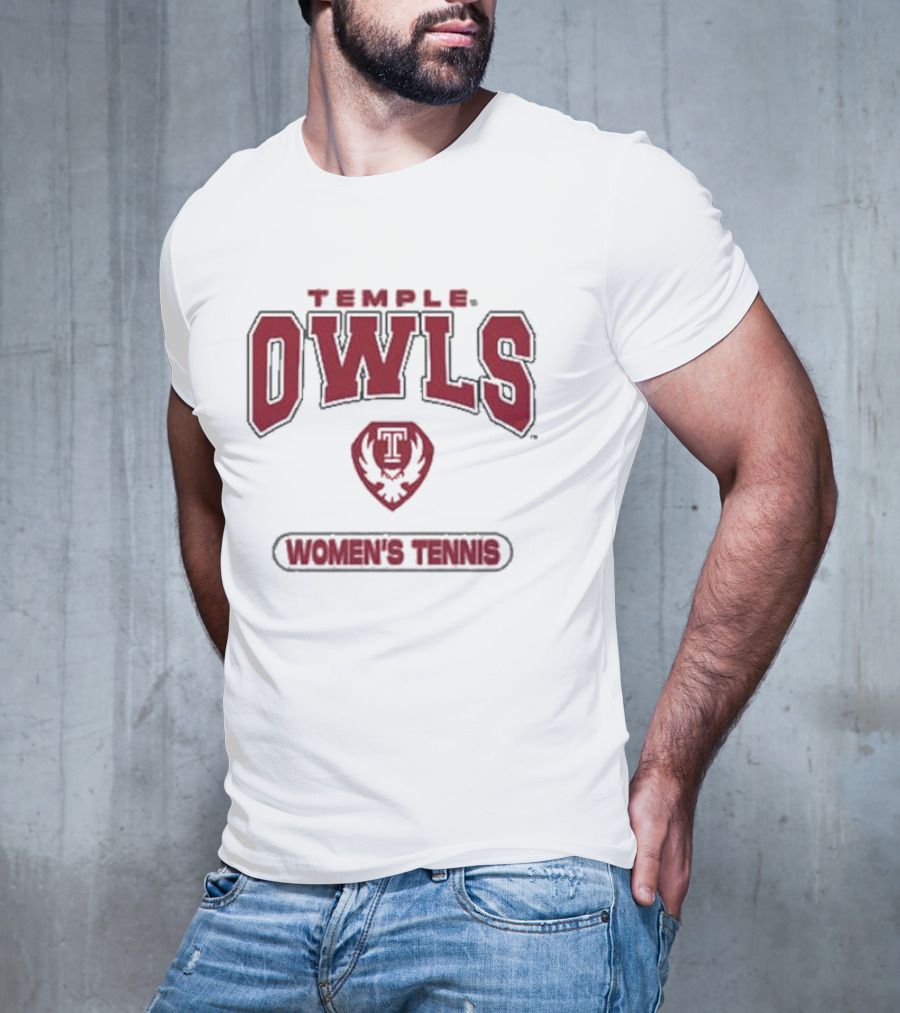 Temple Owls Women's Tennis Sports Grey T-Shirt