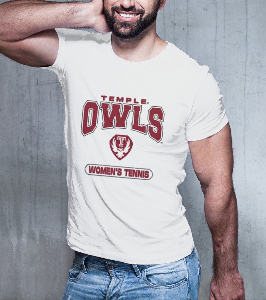 Temple Owls Women's Tennis Sports Grey T-Shirt