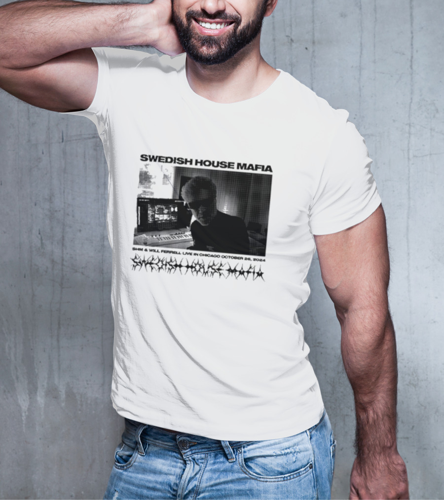 SWEDISH HOUSE MAFIA SHM And WILL FERRELL LIVE IN CHICAGO OCTOBER 26 T-Shirt