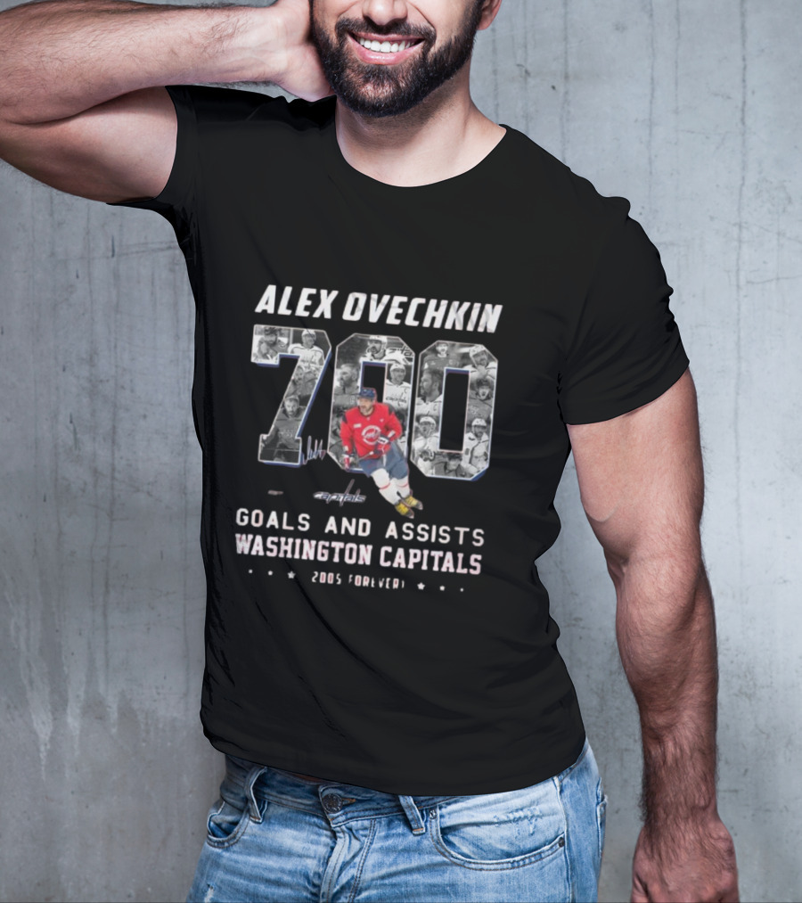 Alex Ovechkin 700 Goals And Assists Washington Capitals 2005 Forever T-Shirt
