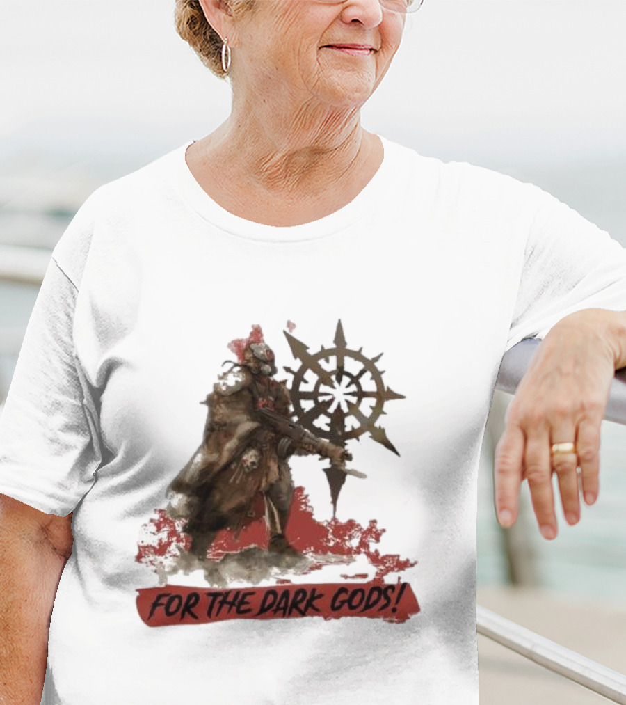 For The Dark Gods Chaos Cultist Symbol Warhammer 40K Fan T-Shirt