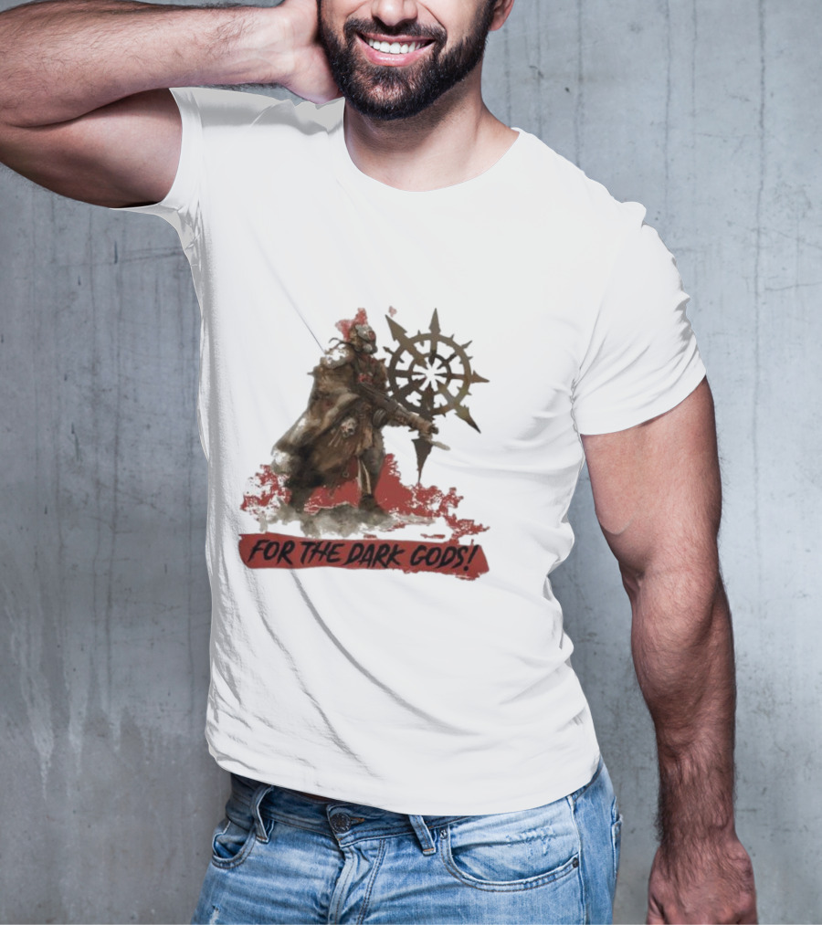 For The Dark Gods Chaos Cultist Symbol Warhammer 40K Fan T-Shirt