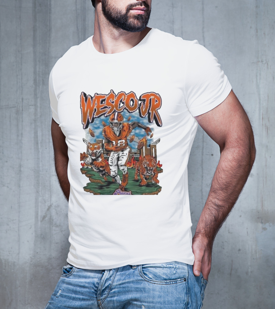 Planet Euphoria Wesco Jr. Football Tigers Stadium Scene T-Shirt
