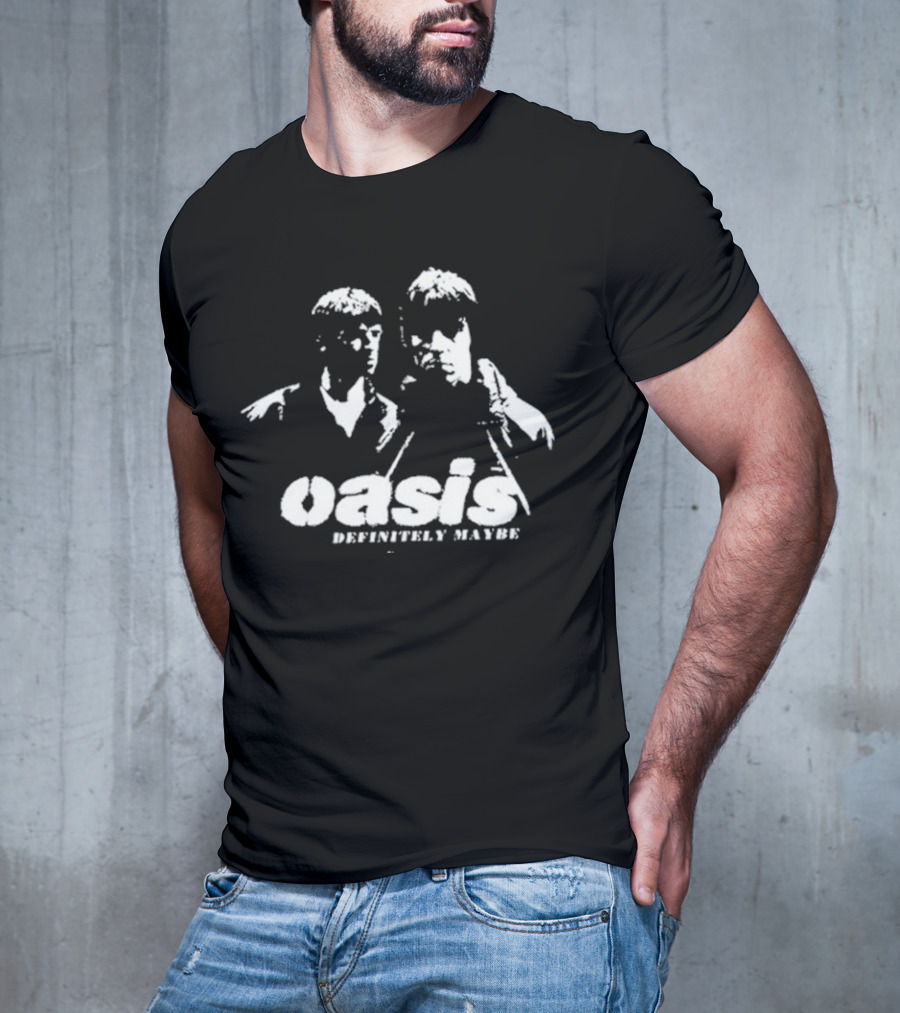 Oasis Definitely Maybe Photo Stencil T-Shirt