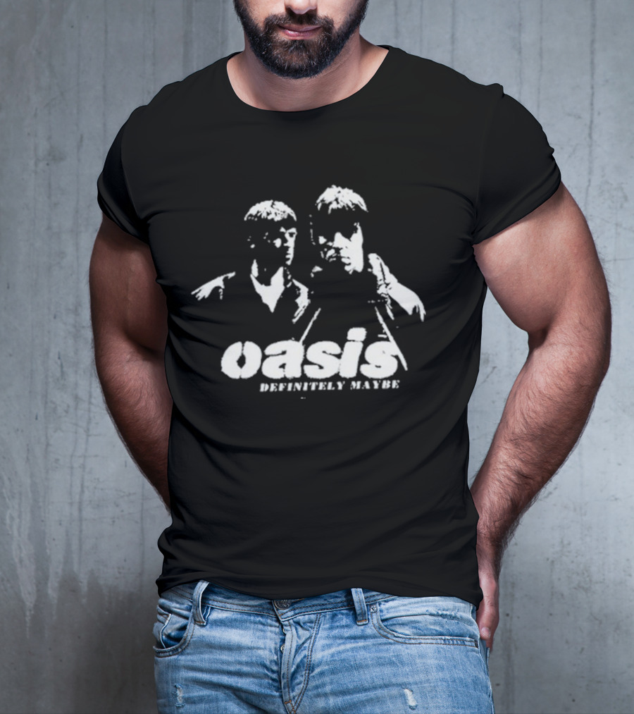 Oasis Definitely Maybe Photo Stencil T-Shirt