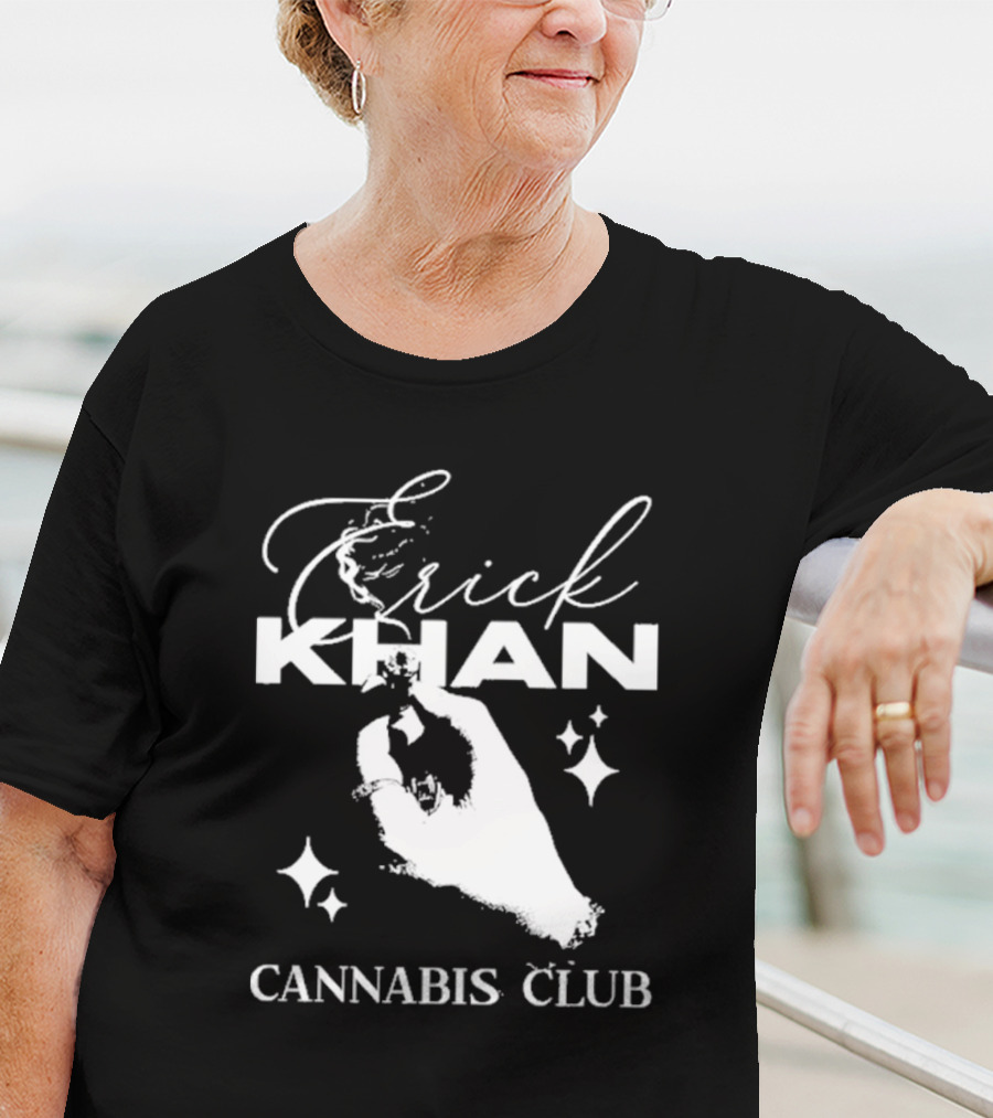 Erick Khan Cannabis Club Smoking Hand With Stars T-Shirt