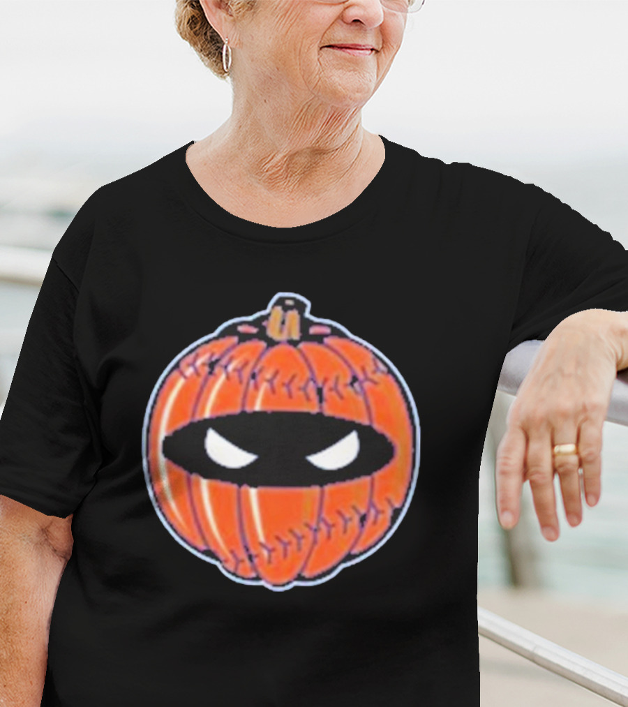 New York Mets Pitching Ninja Baseball Pumpkin Playoffs T-Shirt