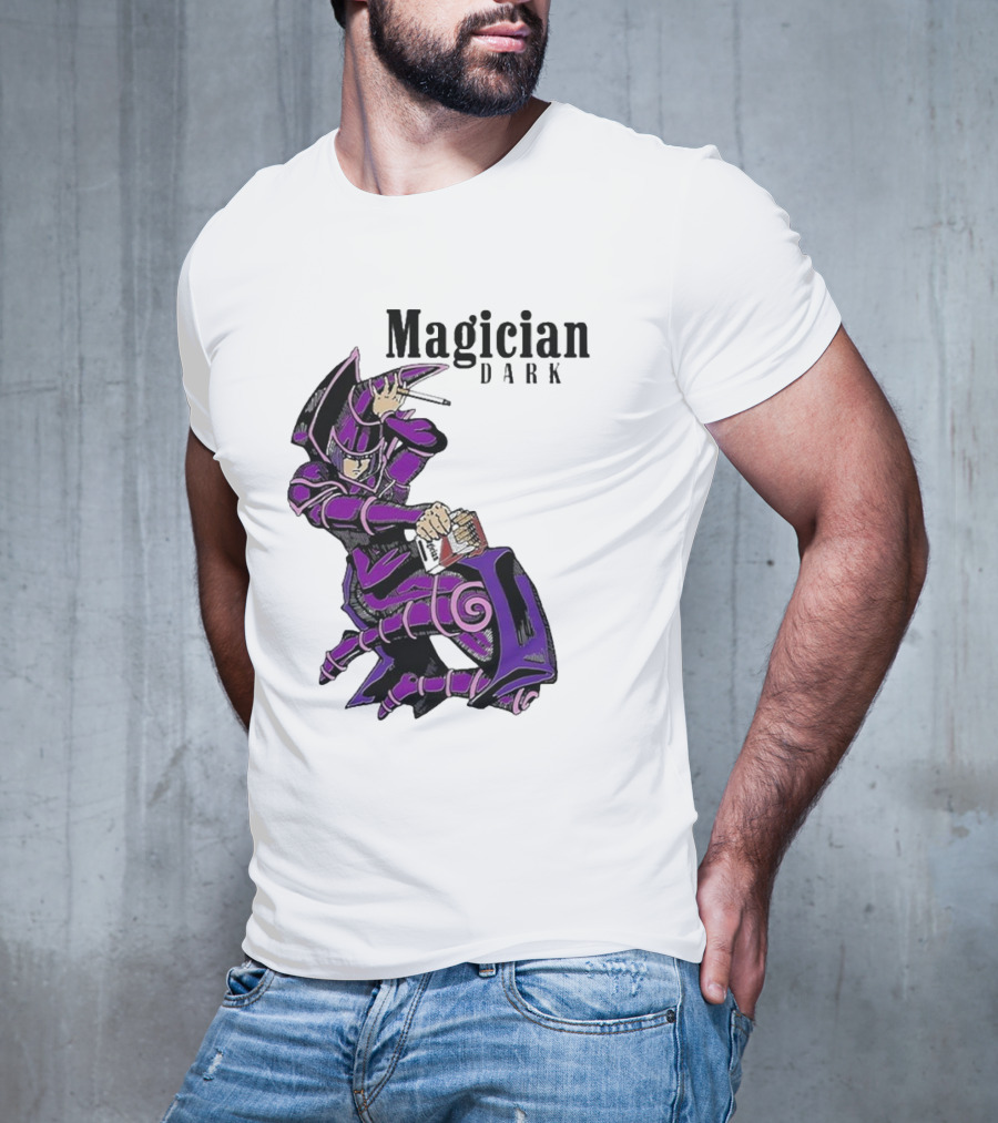 Magician Dark Smoking Mage Card Pose T-Shirt
