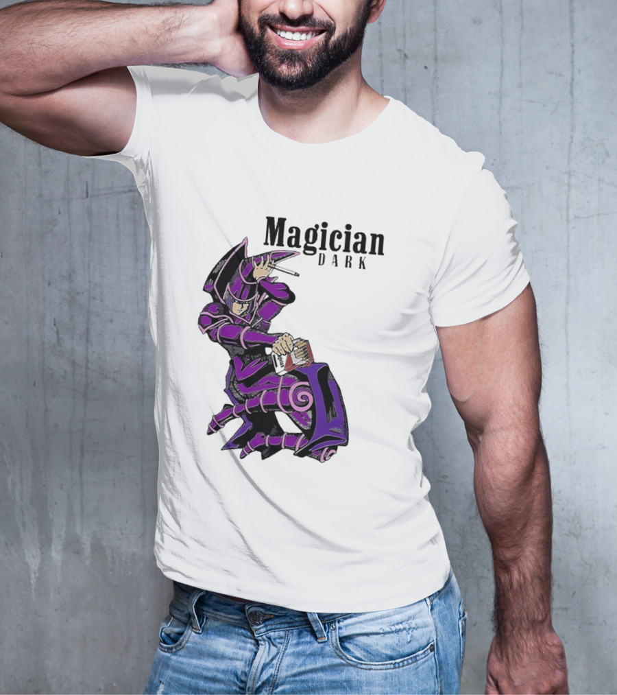 Magician Dark Smoking Mage Card Pose T-Shirt