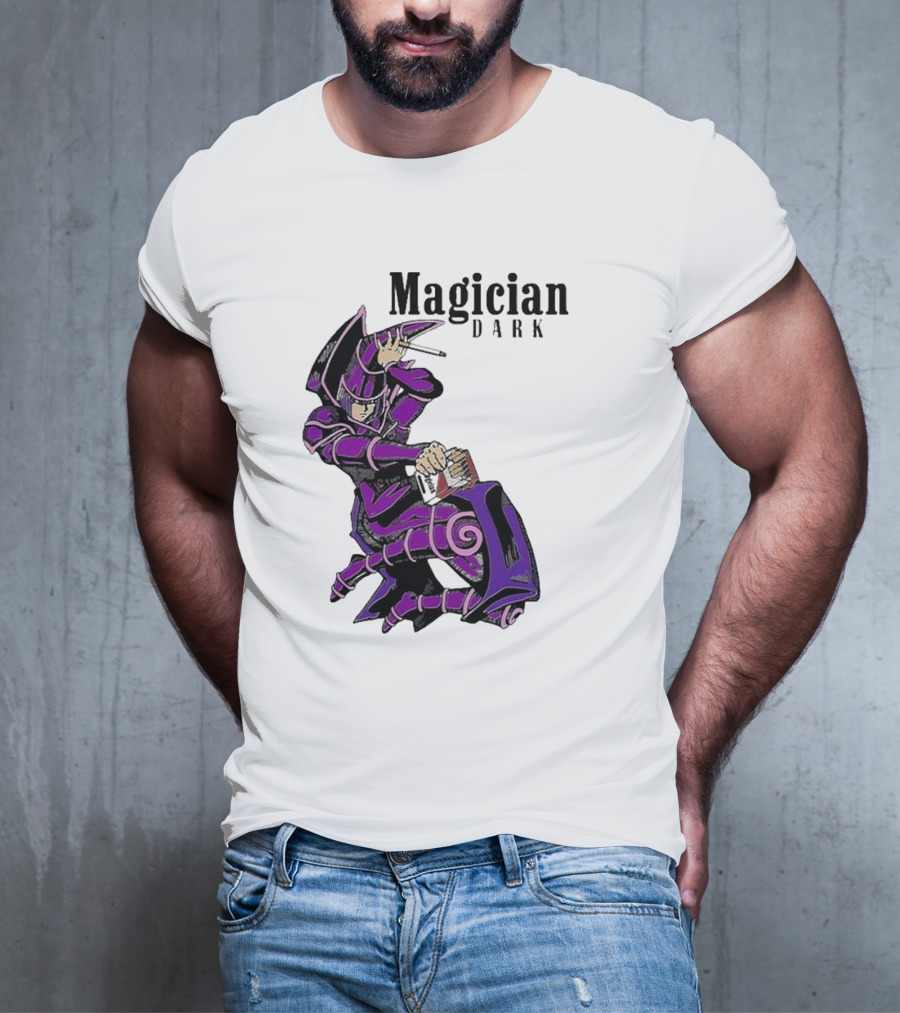 Magician Dark Smoking Mage Card Pose T-Shirt