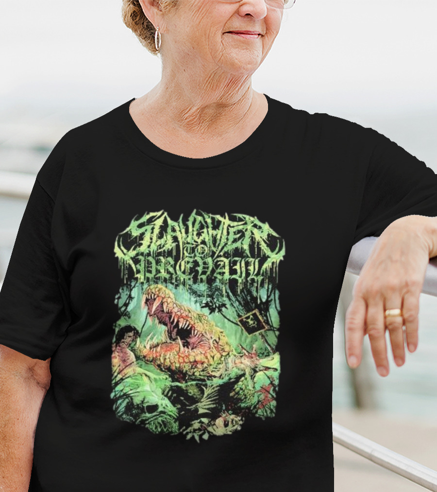 Slaughter To Prevail Alligator Graphic With Brutal Nature Scene T-Shirt