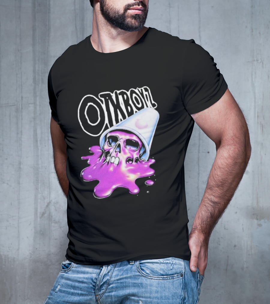 OZYBOYZ Geezy World Oil Spill Purple Skull Cup T-Shirt