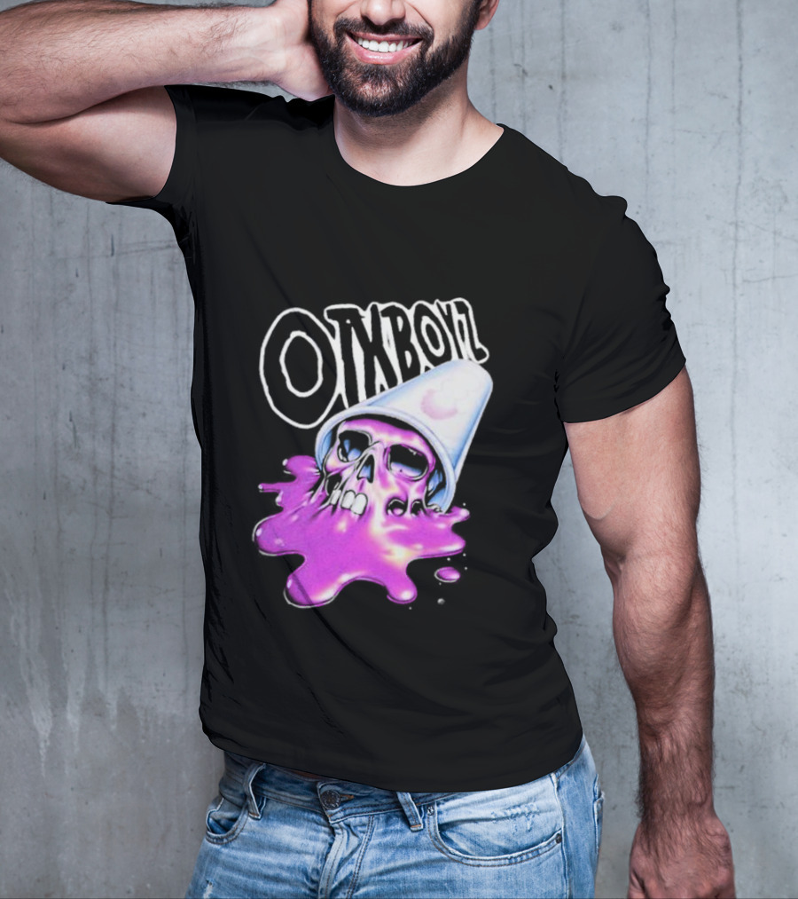 OZYBOYZ Geezy World Oil Spill Purple Skull Cup T-Shirt