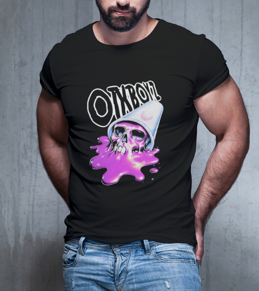 OZYBOYZ Geezy World Oil Spill Purple Skull Cup T-Shirt