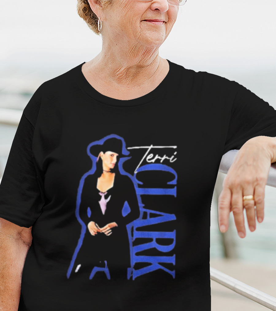 Terri Clark Fearless Vintage Black Hat And Blue Lettering T-Shirt