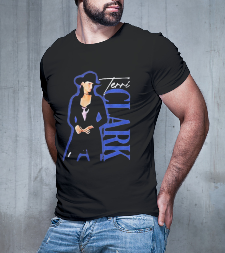 Terri Clark Fearless Vintage Black Hat And Blue Lettering T-Shirt