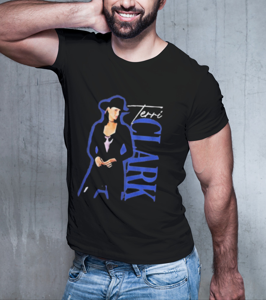 Terri Clark Fearless Vintage Black Hat And Blue Lettering T-Shirt