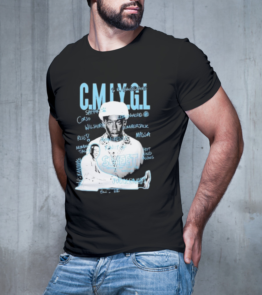 C.M.I.Y.G.L. Tyler Call Me If You Get Lost Sweet Journey S.R. Baudelaire Portrait Saffron Lemonhead Corso Wilshire Lumberjack Massa T-Shirt