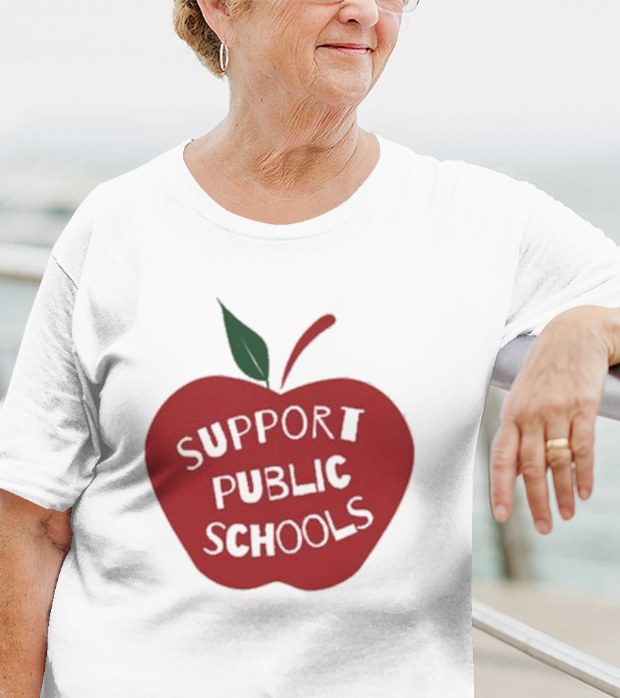 Support Public Schools Red Apple T-Shirt