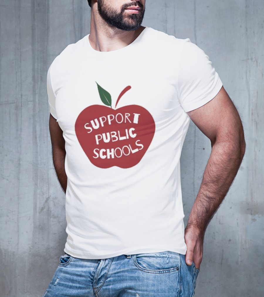 Support Public Schools Red Apple T-Shirt