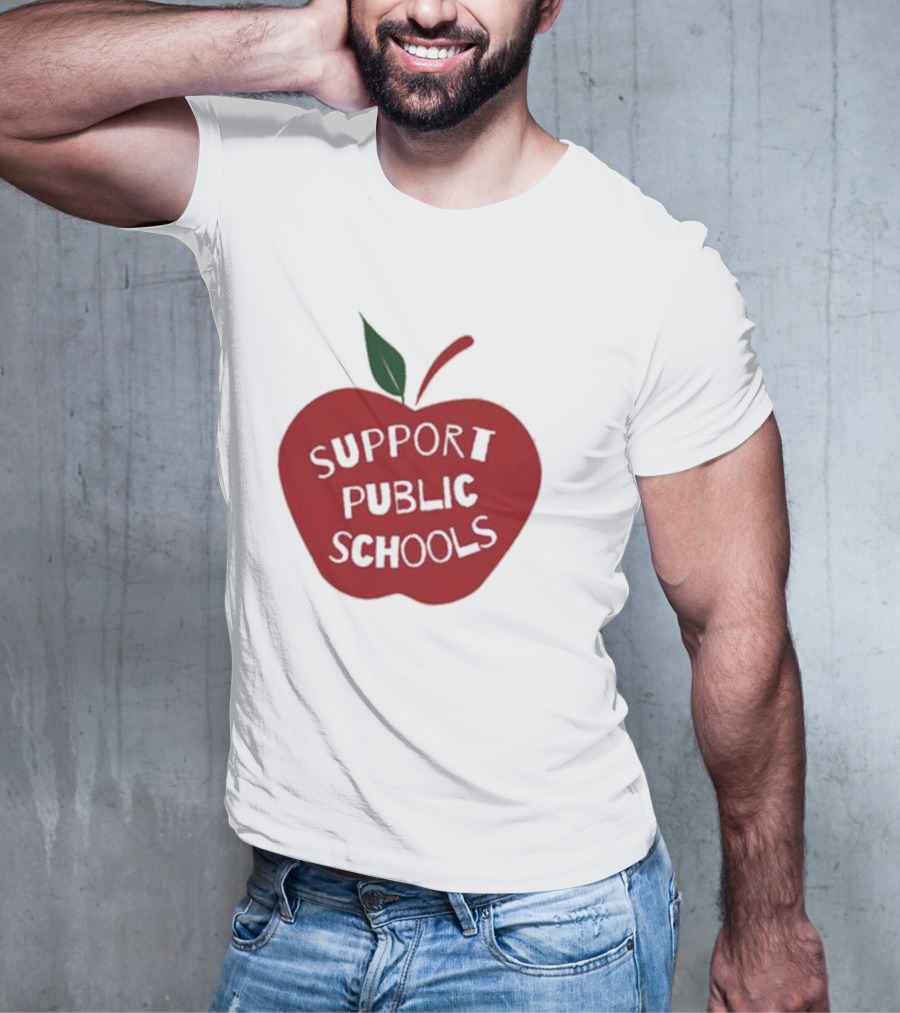 Support Public Schools Red Apple T-Shirt