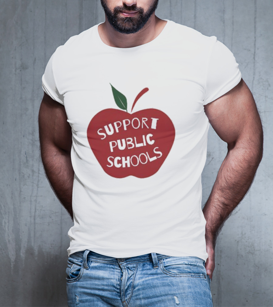 Support Public Schools Red Apple T-Shirt