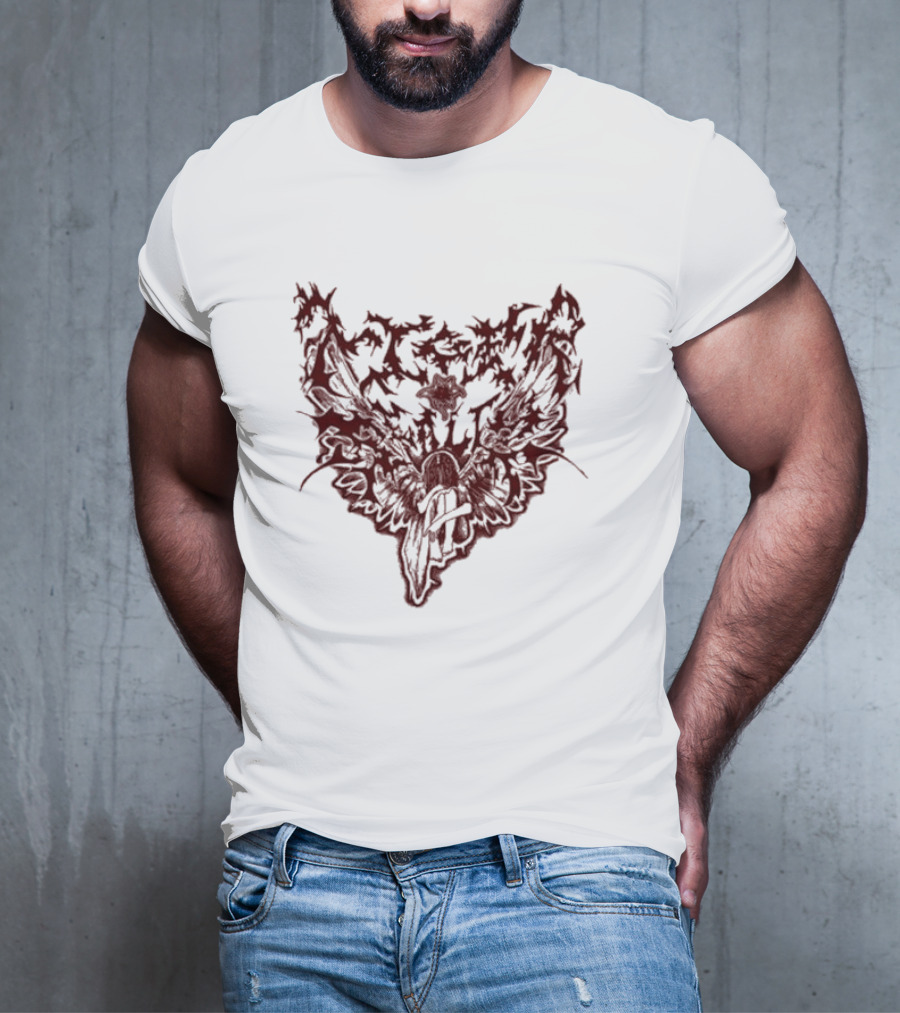 Tiger Really Swan Sting Dark Abstract Wings T-Shirt