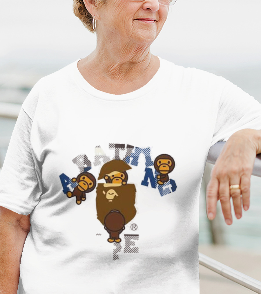 A Bathing Ape College Milo Bape Check T-Shirt