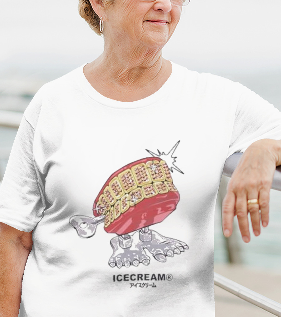 ICECREAM Chatterbox Teeth Walking Figure T-Shirt