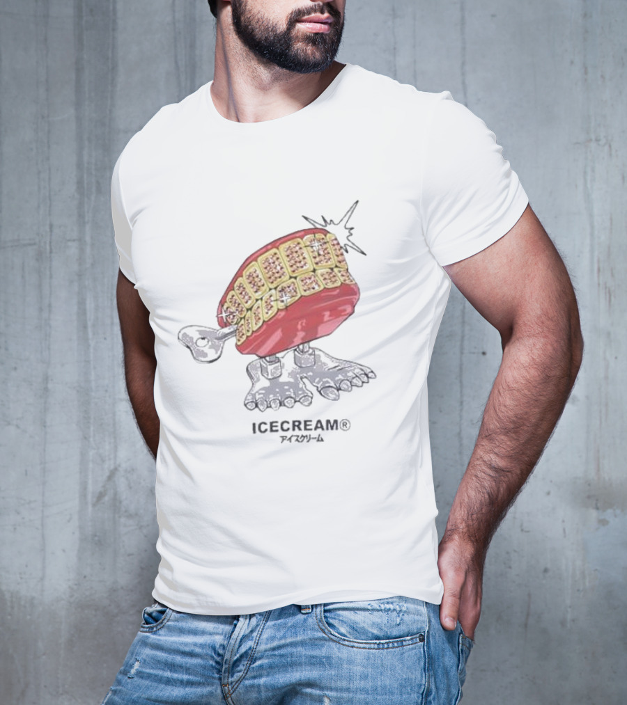 ICECREAM Chatterbox Teeth Walking Figure T-Shirt