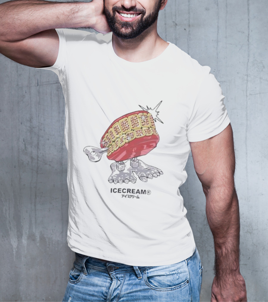 ICECREAM Chatterbox Teeth Walking Figure T-Shirt
