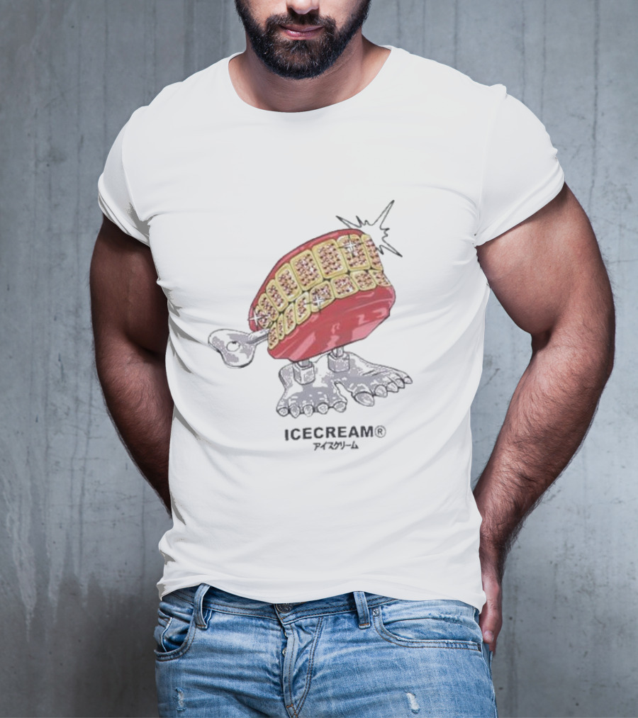 ICECREAM Chatterbox Teeth Walking Figure T-Shirt