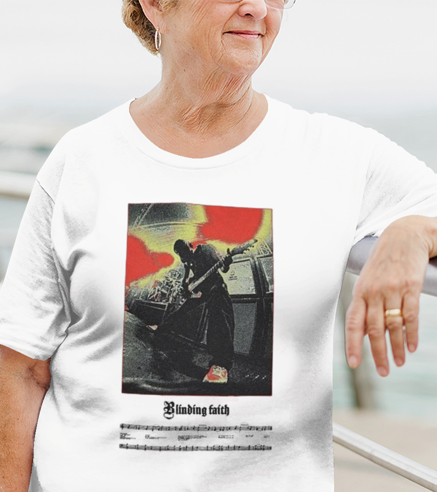 Knocked Loose Blinding Faith Live Performance With Sheet Music Overlay T-Shirt