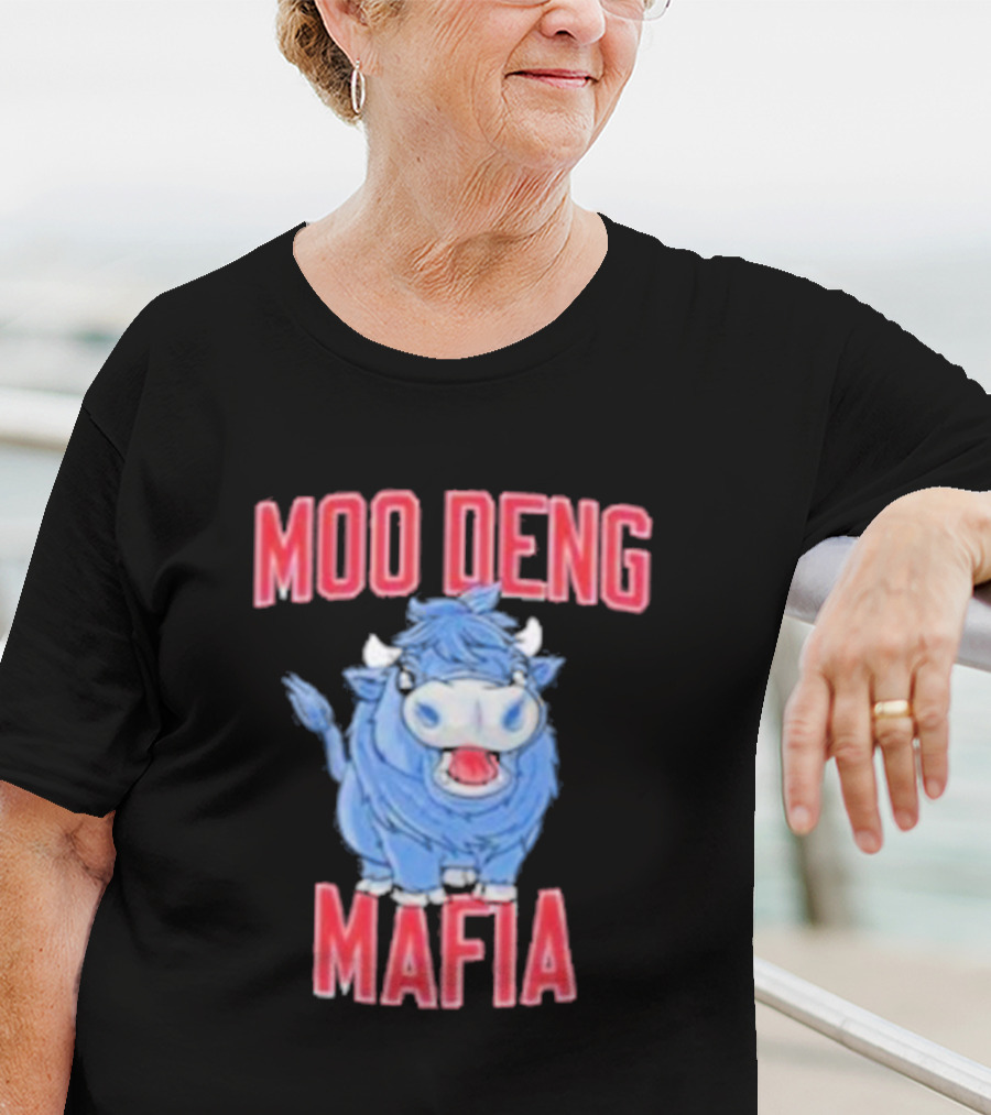 Buffalo Bills Moo Deng Mafia Cartoon Buffalo Collaboration T-Shirt
