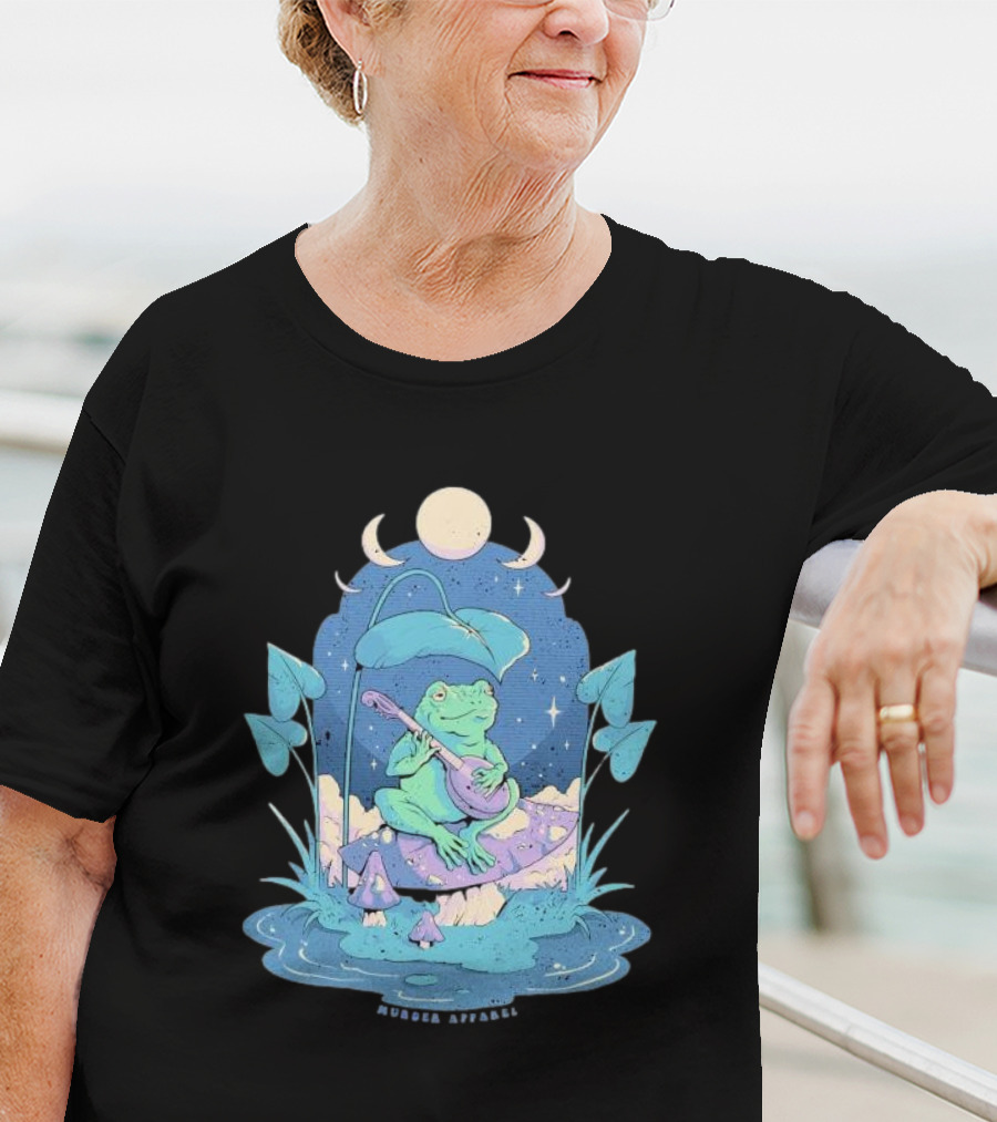 Cottage Frog Moonlit Forest Murder T-Shirt